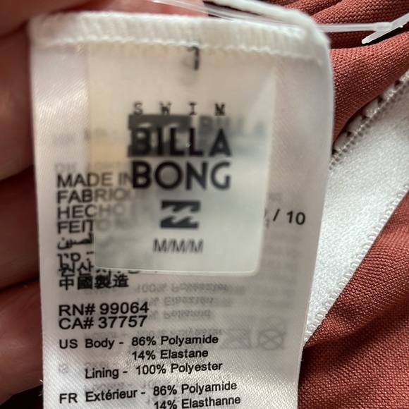 Billabong Sienna Love Bound One Piece Bathing Suit M NWT - Picture 13 of 15